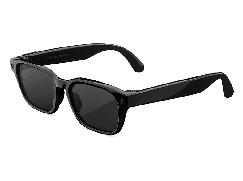 Gafas IA - Meta Adventurer, Lentes en gris polarizado, Cámara 12 MP, Traducción tiempo real, Resolución 3K HD, +8h Batería, Classic Black