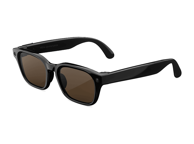 Gafas IA - Meta Adventurer Grandes, Lentes en marrón, Cámara 12 MP, Traducción tiempo real, Resolución 3K HD, +8h Batería, Classic Black