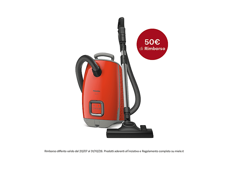 ASPIRAPOLVERE MIELE Guard L1 Red, Con sacco, 890 W