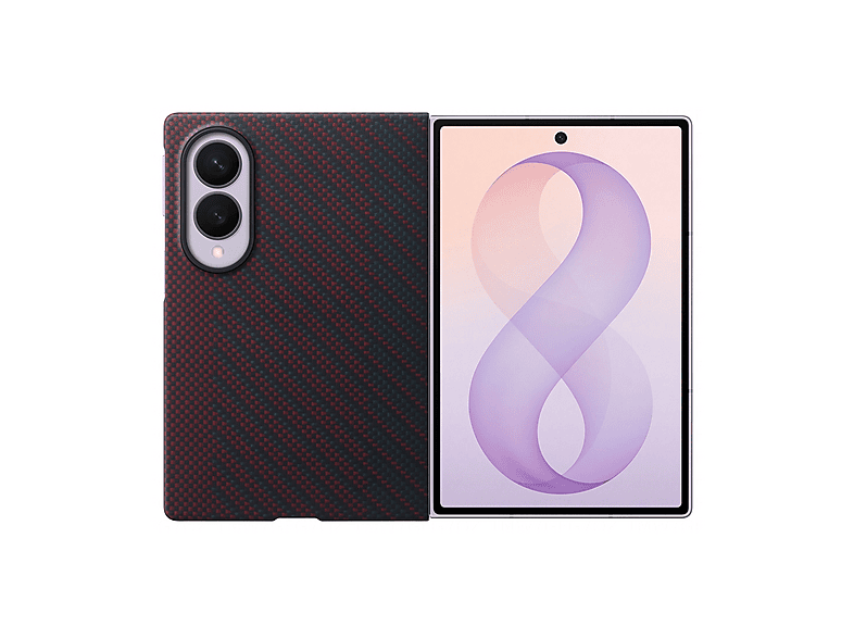 SAMSUNG Carbon Magnet Case COVER per Samsung Galaxy Z Fold8, Rosso