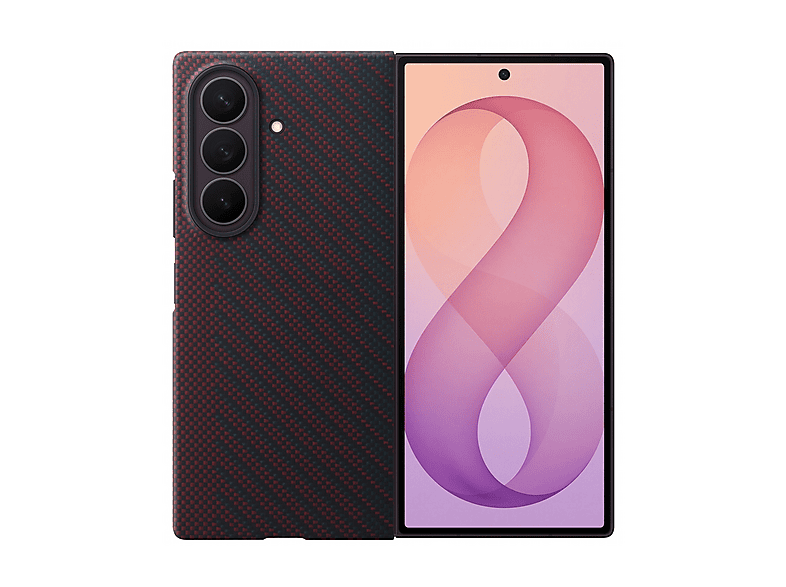 SAMSUNG Carbon Magnet Case COVER per Samsung Galaxy Z Fold8 Ultra, Rosso