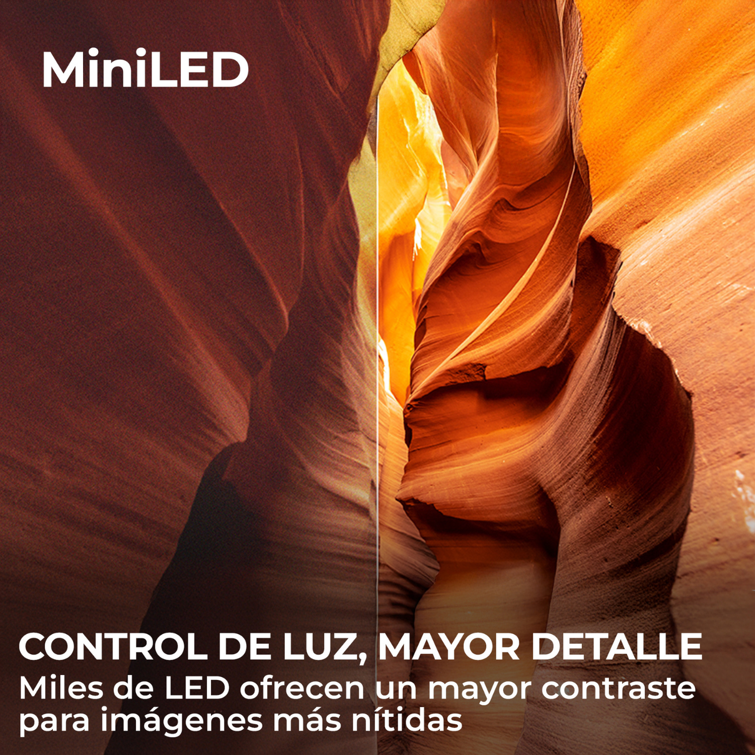 Control de luz, mayor detalle — Miles de LED ofrecen un mayor contraste para imágenes más nítidas