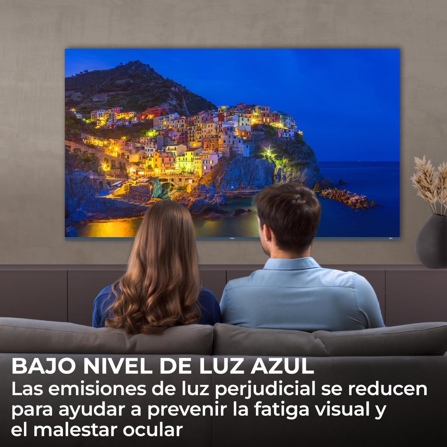 Bajo nivel de luz azul. Las emisiones de luz perjudicial se reducen para ayudar a prevenir la fatiga visual y el malestar ocular.