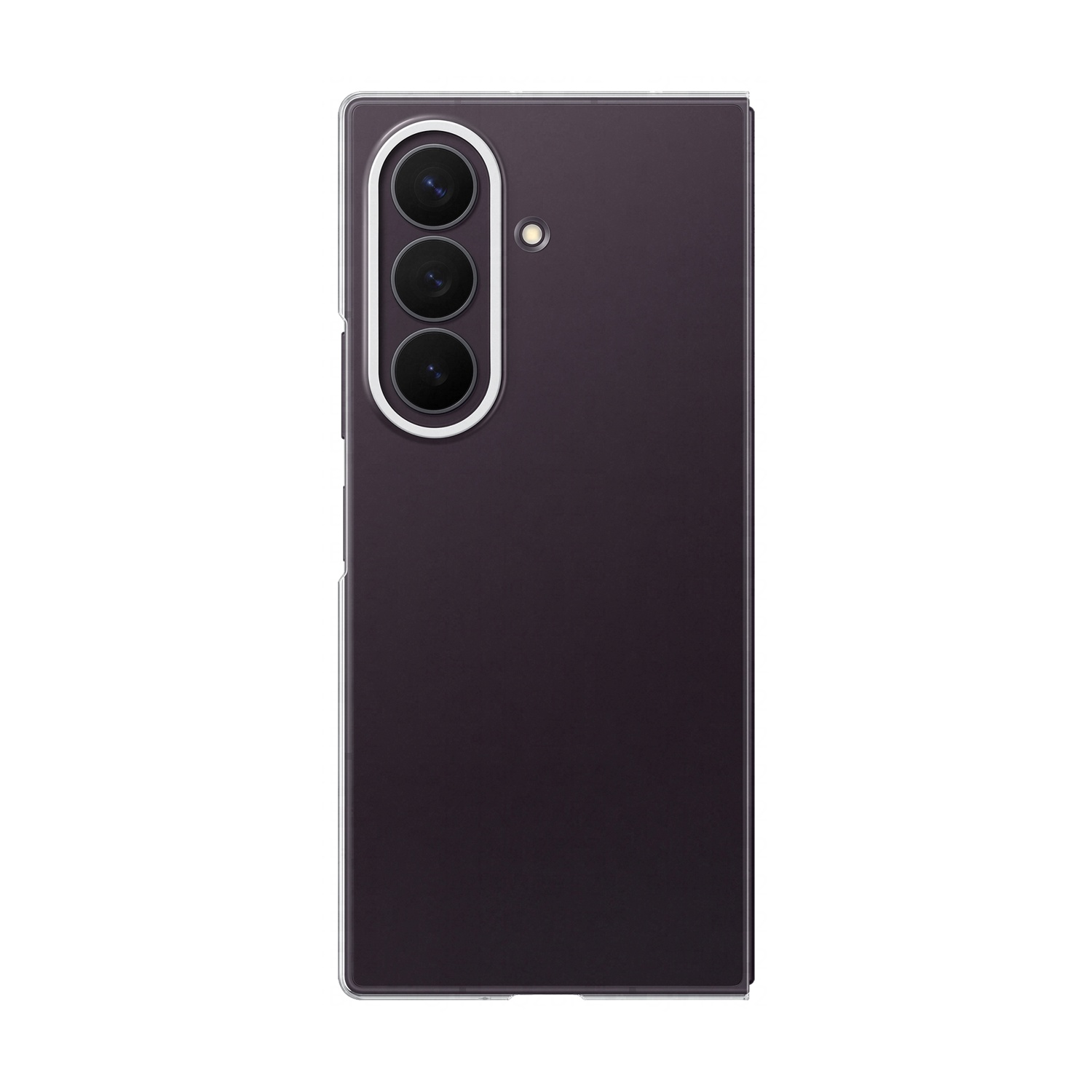 Retro di uno smartphone scuro con tre fotocamere disposte verticalmente.