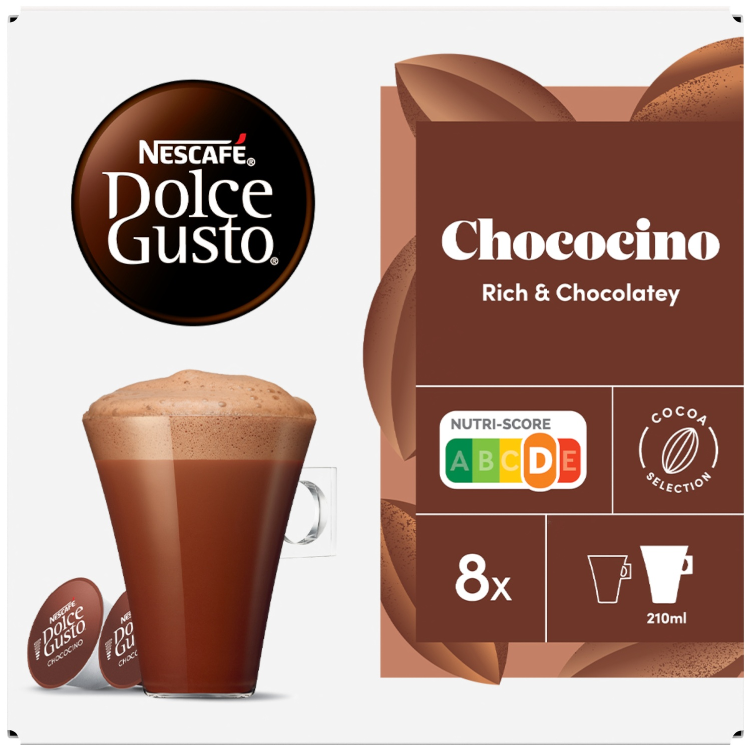 NESCAFÉ Dolce Gusto Chococino with foam and capsules, Nutri-Score D.