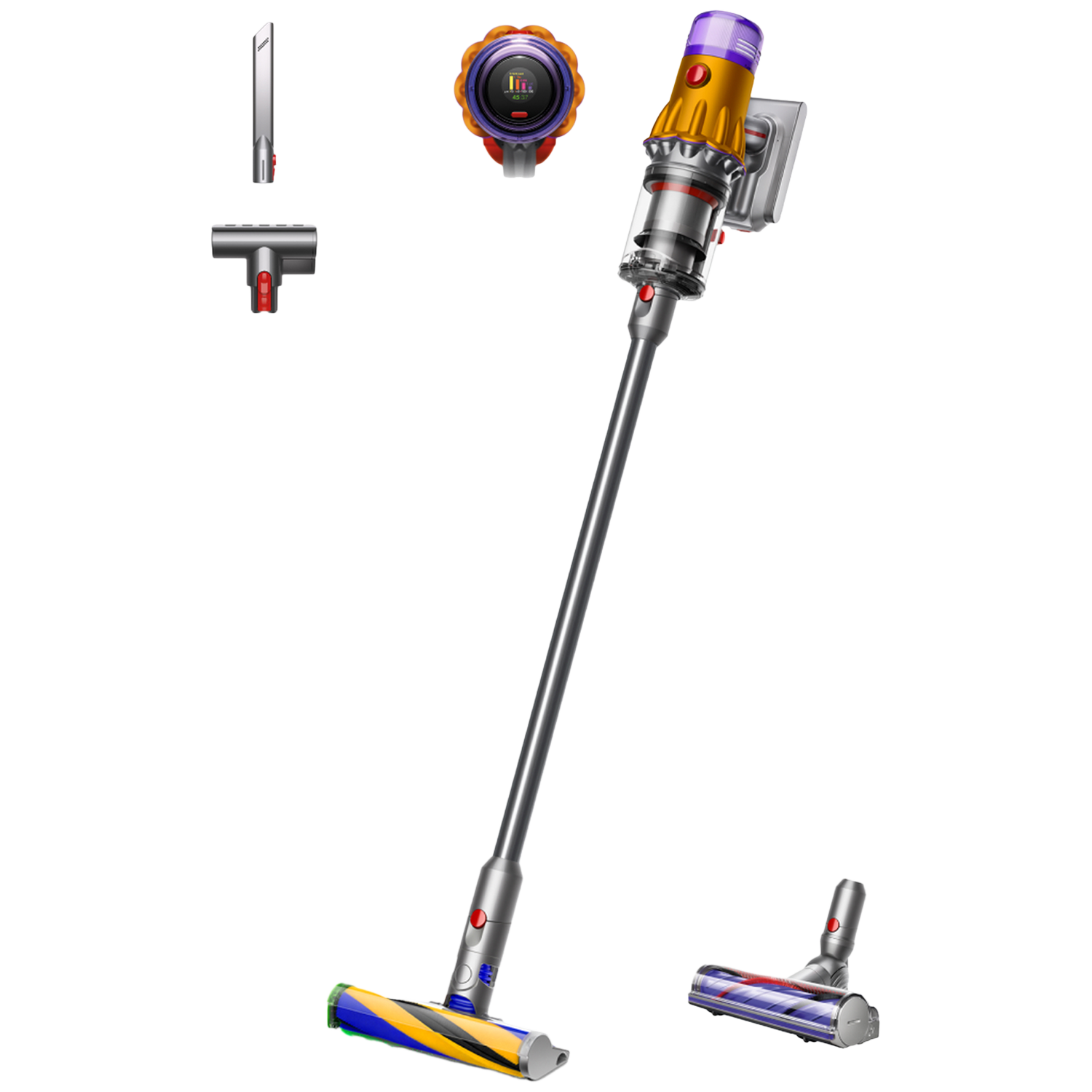DYSON V12 Detect Slim Absolute - Steelstofzuiger - Accuduur 60 min - Geel