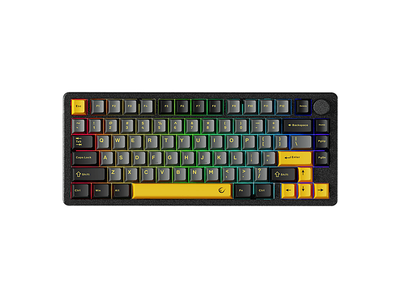 RAMPAGE Zenith Stug Hot Swap 8000 Hz Gasket Manyetik RGB Rapid Trigger Gateron Switch Klavye Alüminyum Siyah