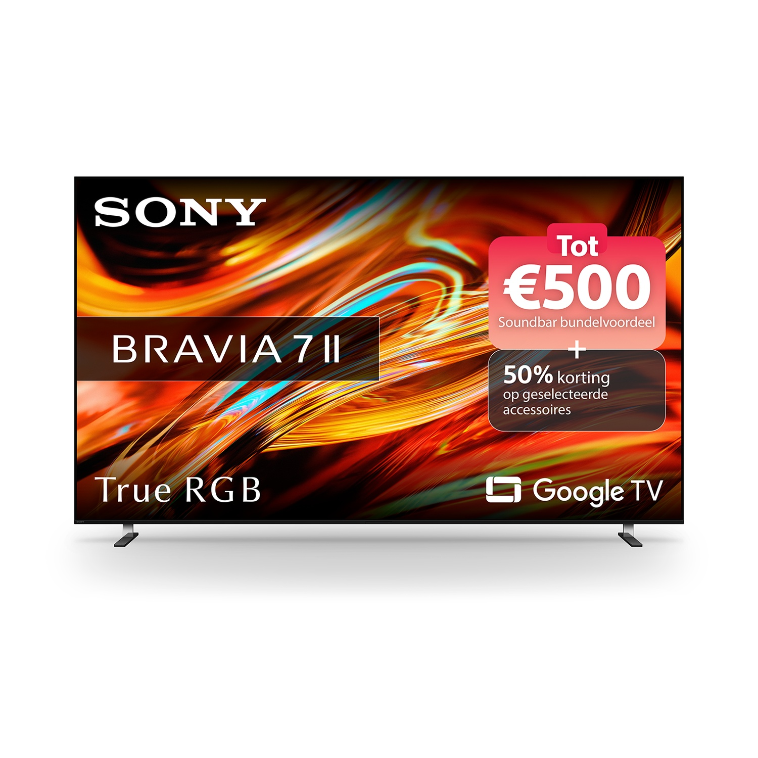 Sony Bravia 7 II TV met aanbiedingen: €500 korting, 50% op accessoires.