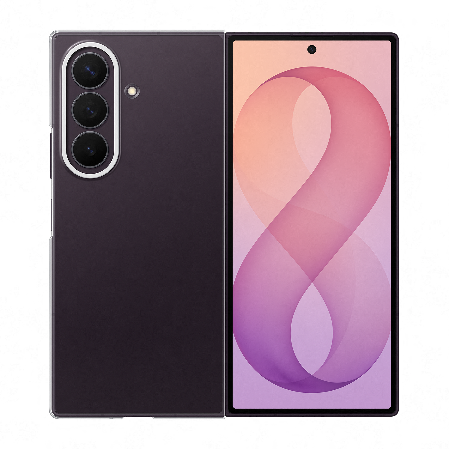 SAMSUNG Clear Telefoonhoesje voor Samsung Z Fold8 Ultra Transparant