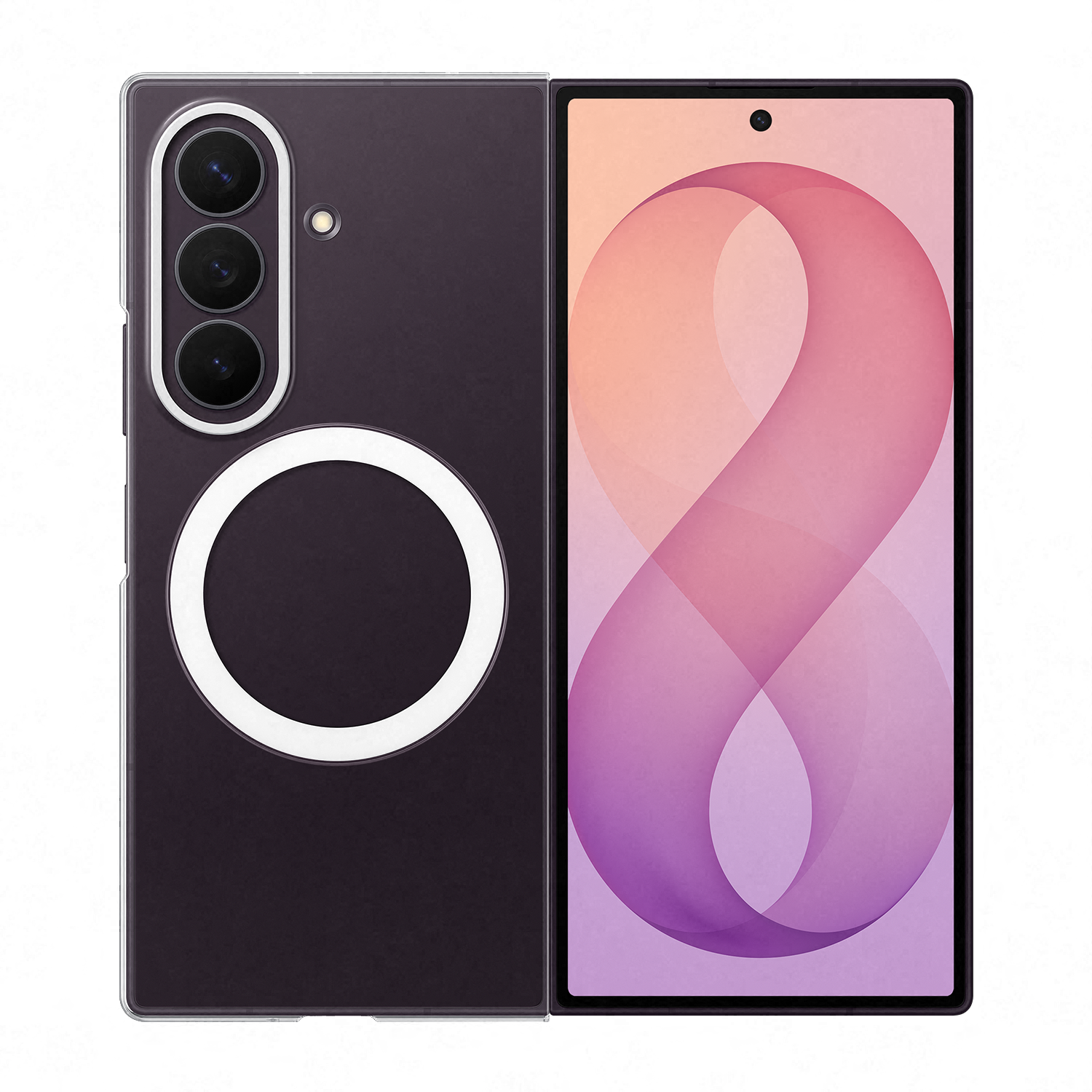 SAMSUNG Clear Magnet Telefoonhoesje voor Samsung Z Fold8 Ultra Transparant