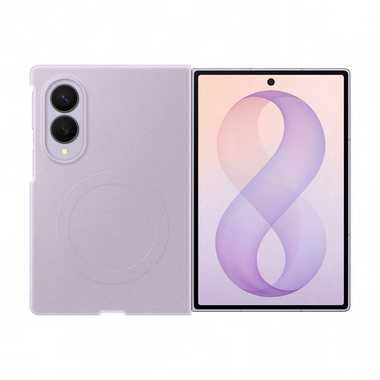 Samsung Silicone Magnet Telefoonhoesje Voor Samsung Galaxy Z Fold8 Paars
