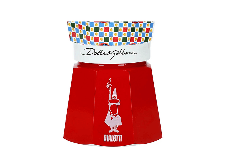 Cafetera tradicional - Bialetti Moka Express Dolce&Gabbana Carretto Siciliano, Aluminio, Hasta 6 tazas, Rojo