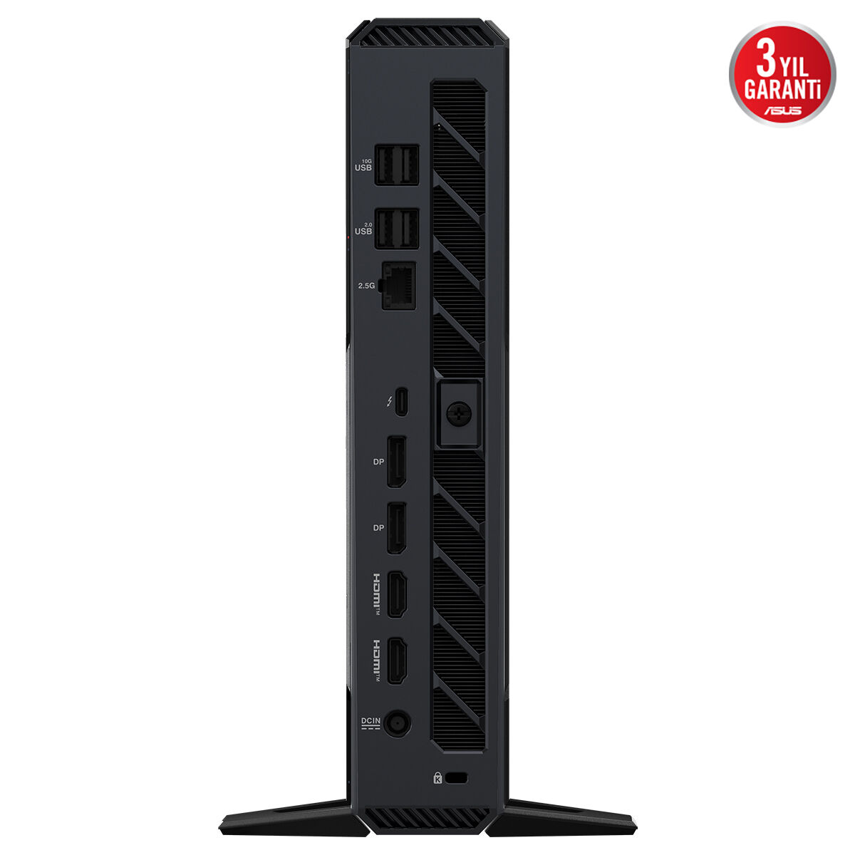 Siyah PC: USB, 2.5G, DP, HDMI, DCIN portları. 3 yıl garanti.