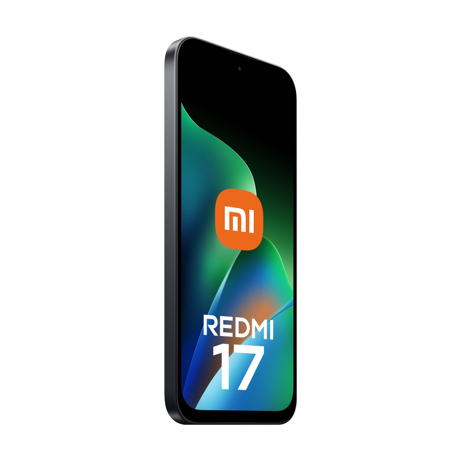 Uno smartphone nero con il logo Xiaomi e la scritta REDMI 17.