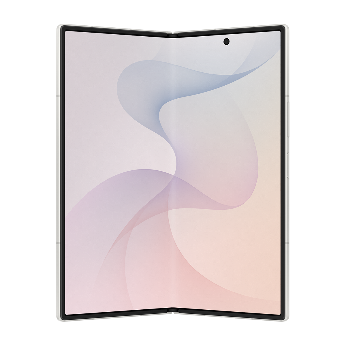 Soyut pastel renkli arka plana sahip kapalı katlanabilir akıllı telefon.