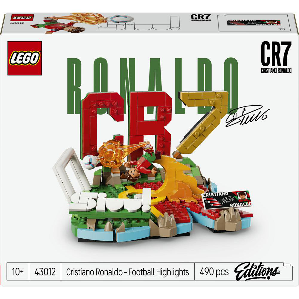 LEGO CR7 Cristiano Ronaldo Fußball-Highlights Set mit Minifiguren und Ball.