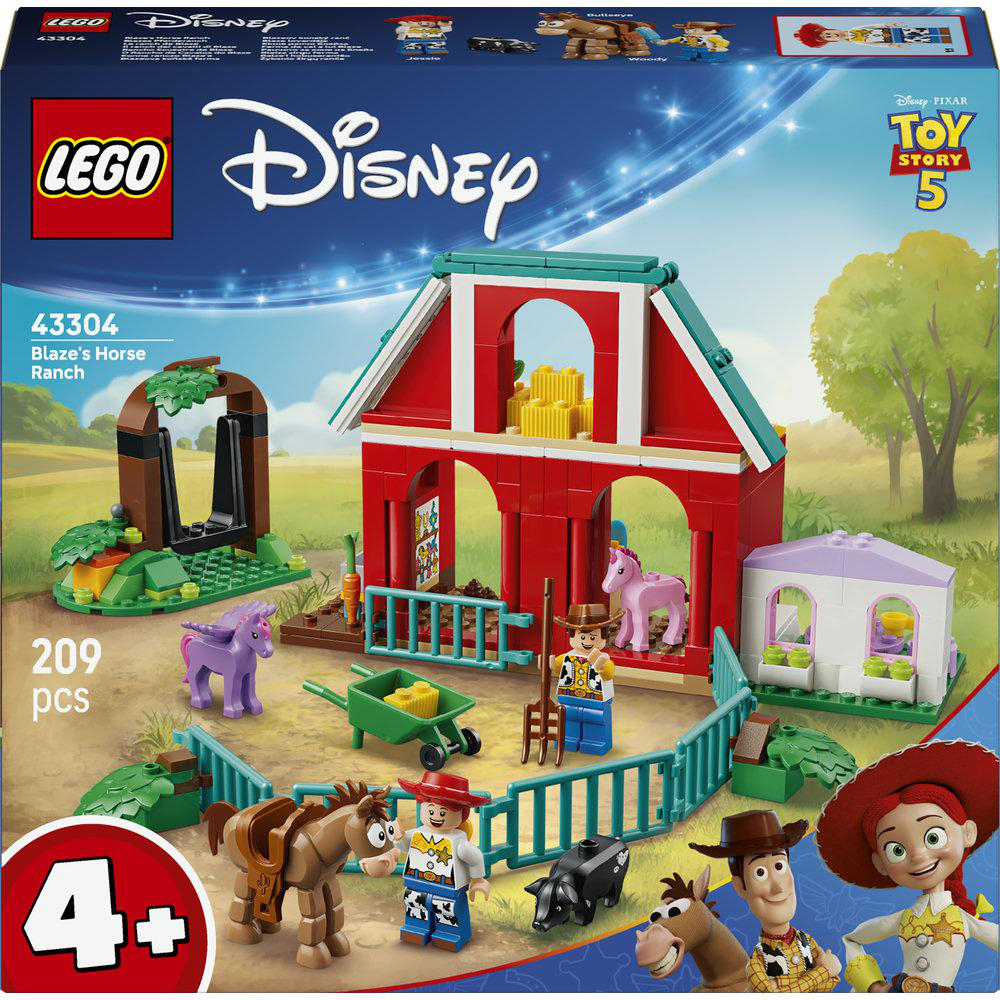 LEGO Toy Story 5 Set mit Ranch, Figuren und Pferden. Ab 4 Jahren.
