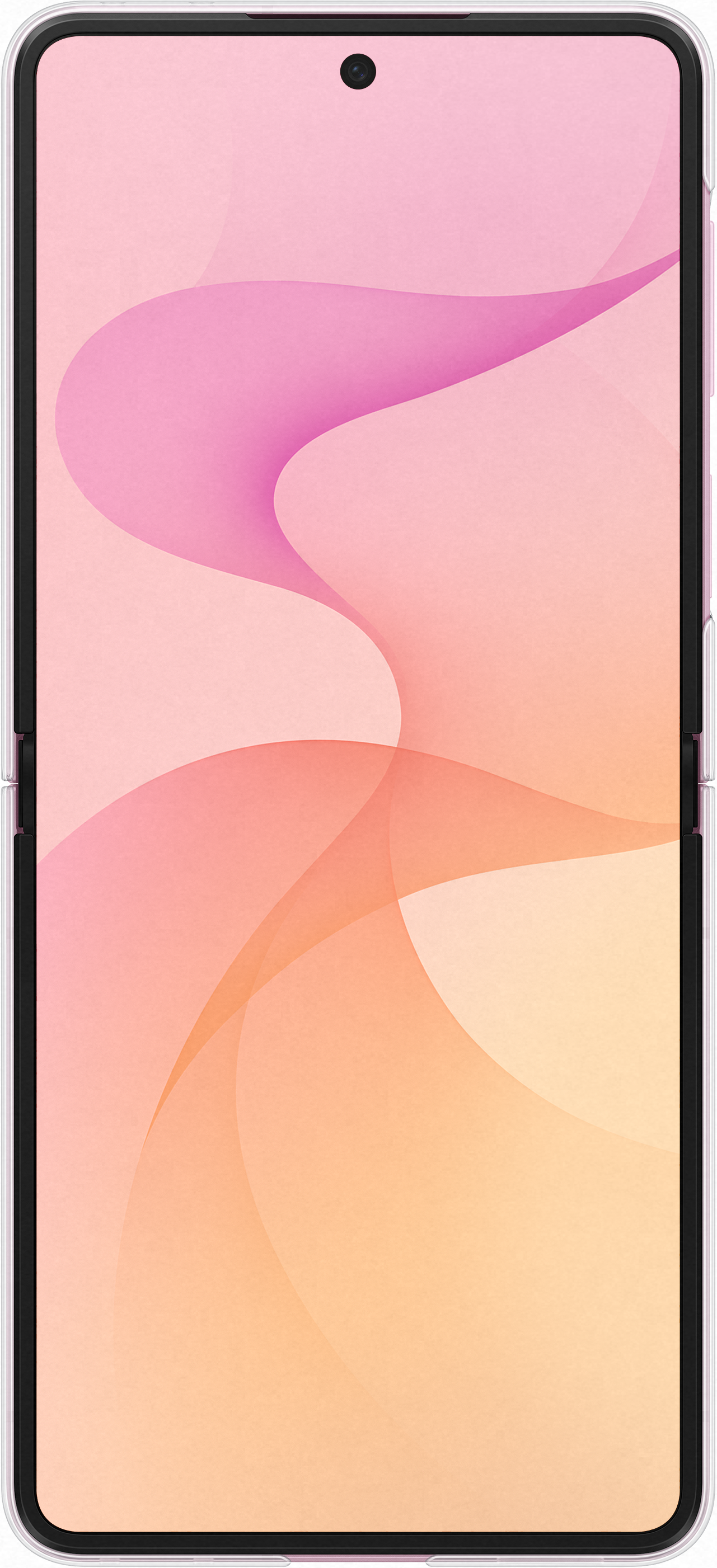 Uno smartphone con un motivo astratto colorato sullo schermo.