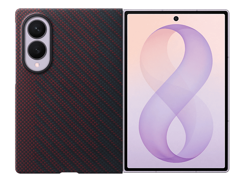 SAMSUNG Carbon Magnet Case, Backcover, Samsung, Galaxy Z Fold8, Rot