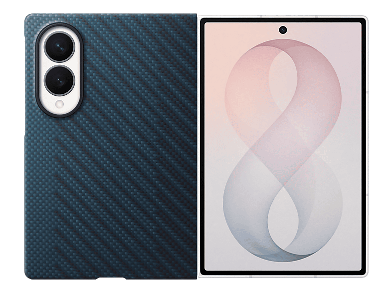 SAMSUNG Carbon Magnet Case, Backcover, Samsung, Galaxy Z Fold8, Blau