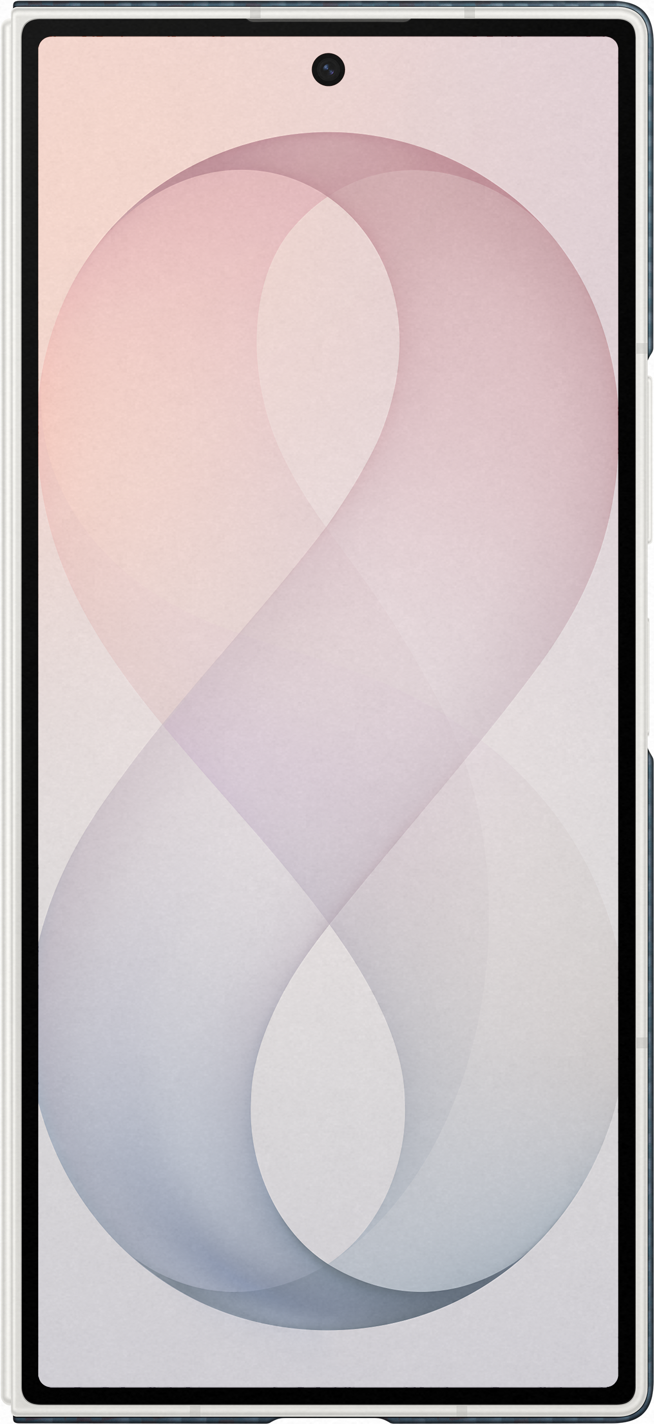 Uno smartphone con uno sfondo astratto sui toni pastello.