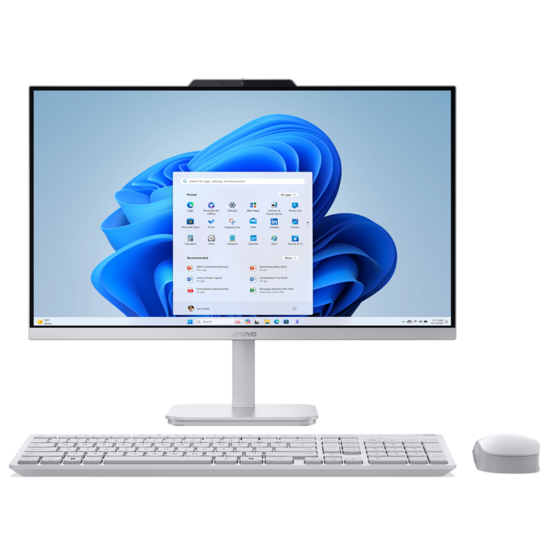 Lenovo A100 All-in-One PC, 23.8 inch, Intel Core i3-N305, 16GB RAM, 512GB SSD