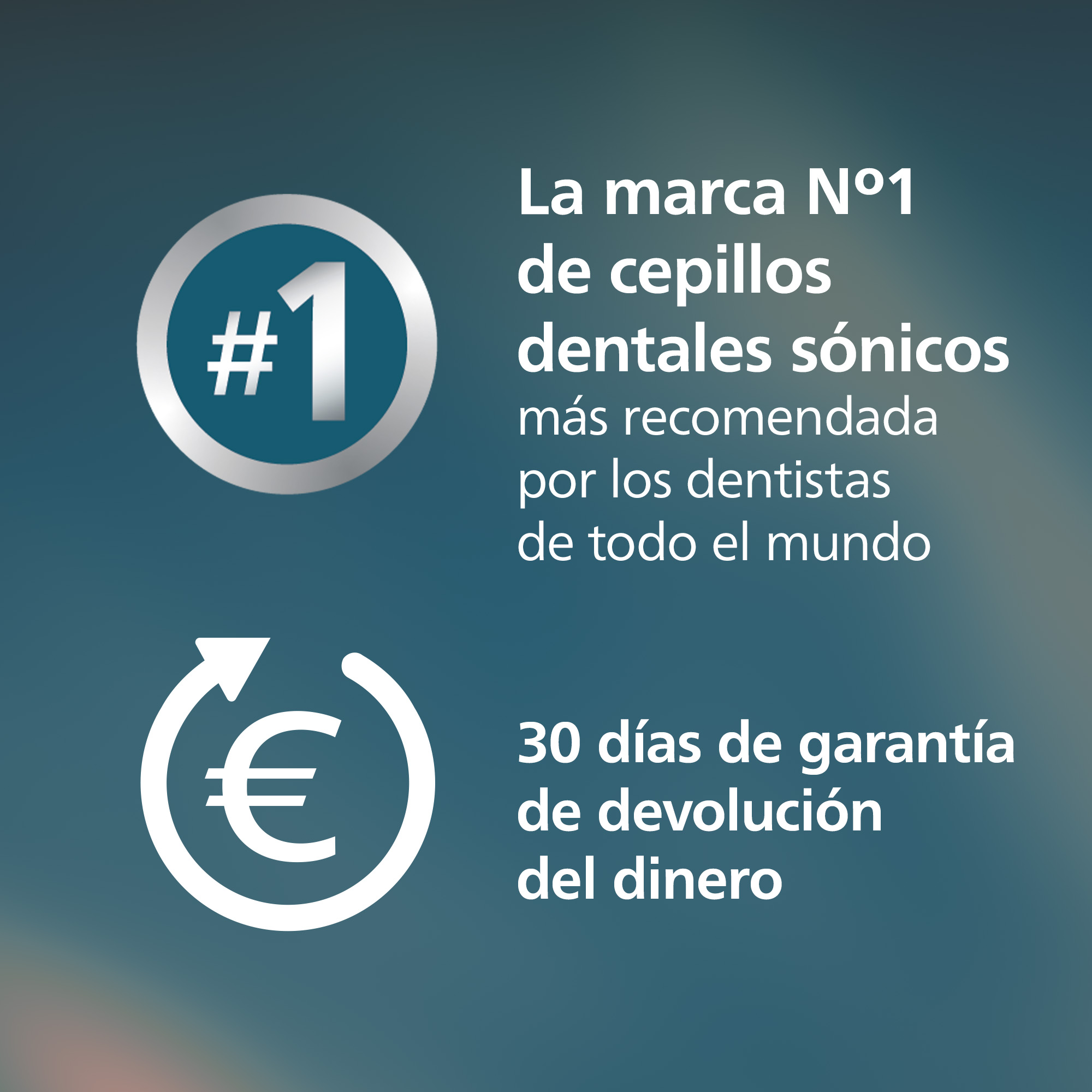 La marca n.º 1 de cepillos sónicos recomendada por dentistas. Garantía de devolución de 30 días.