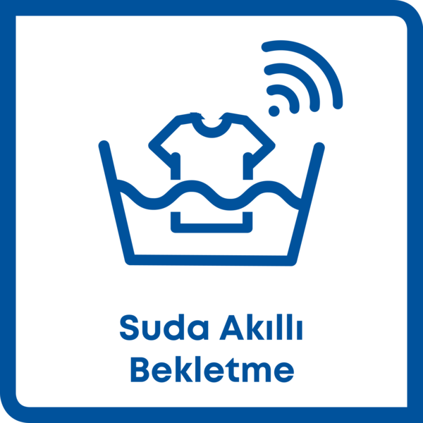 Dalgalı bir leğende ve wifi sembollü bir gömlek.