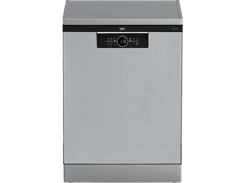 Lavavajillas - Beko BDFN26453X, 15 servicios, 6 programas, 60 cm, Tercera bandeja, SelfDry, Pearl Inox