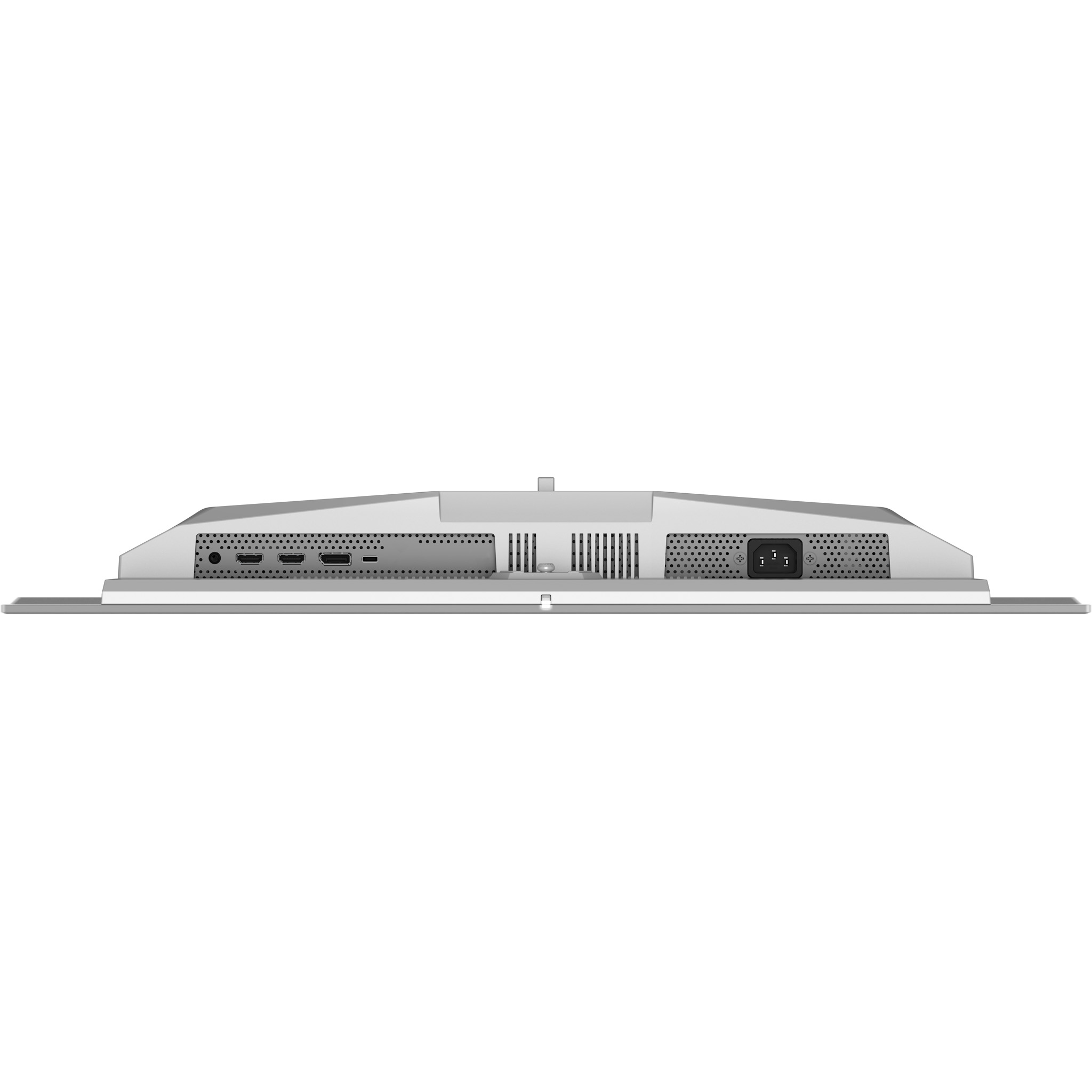 Rückseite eines Monitors mit Anschlüssen: HDMI, USB und Stromversorgung.