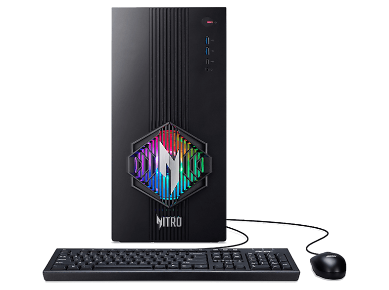 PC gaming - Acer Nitro N30-100_B850, AMD Ryzen™ 7 8700F, 32GB RAM, 1 TB SSD, GeForce RTX™ 5060, Windows 11, Teclado y ratón incluidos
