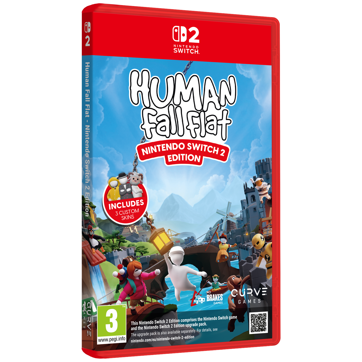 The "Human Fall Flat - Nintendo Switch 2 Edition" game case featuring colorful characters.