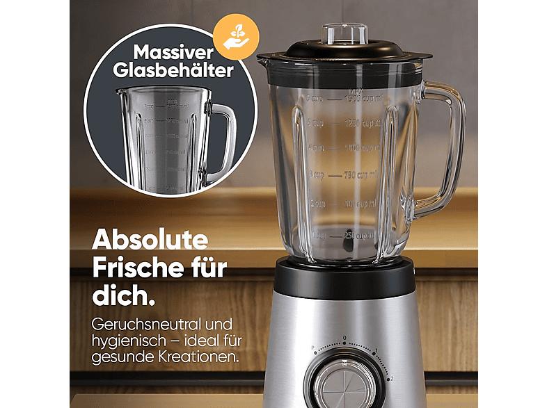Clatronic UM 3829 Universalmixer (Black, Stainless Steel, 700 Watt, 1.5 l) — Foto 3 von 5
