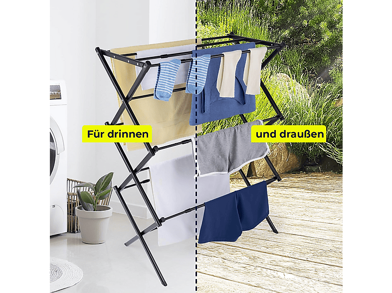 EASYmaxx 19403 TELESKOP-WÄSCHESTÄNder AUSZIEHbar 62-102CM S; Teleskop Wäscheständer — Foto 4 von 5