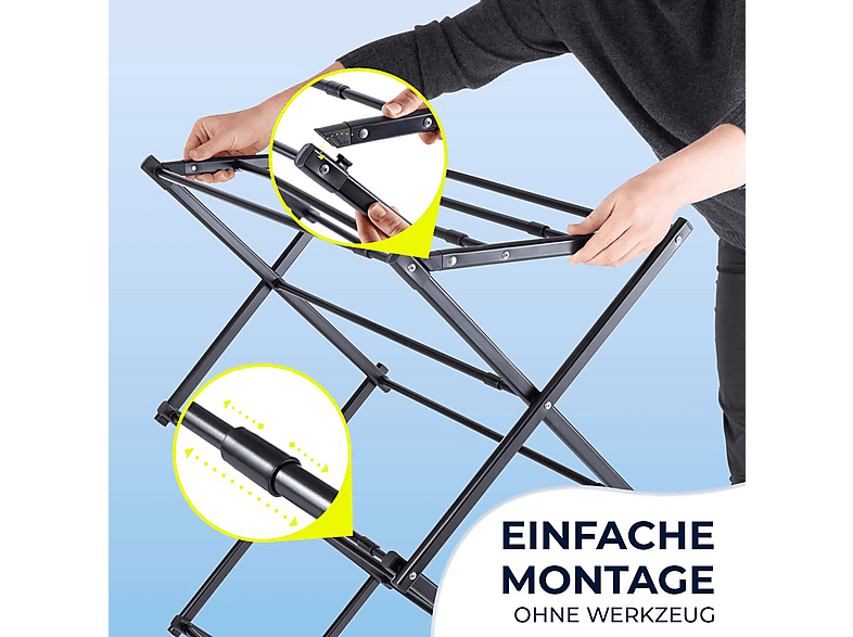EASYmaxx 19403 TELESKOP-WÄSCHESTÄNder AUSZIEHbar 62-102CM S; Teleskop Wäscheständer — Foto 5 von 5