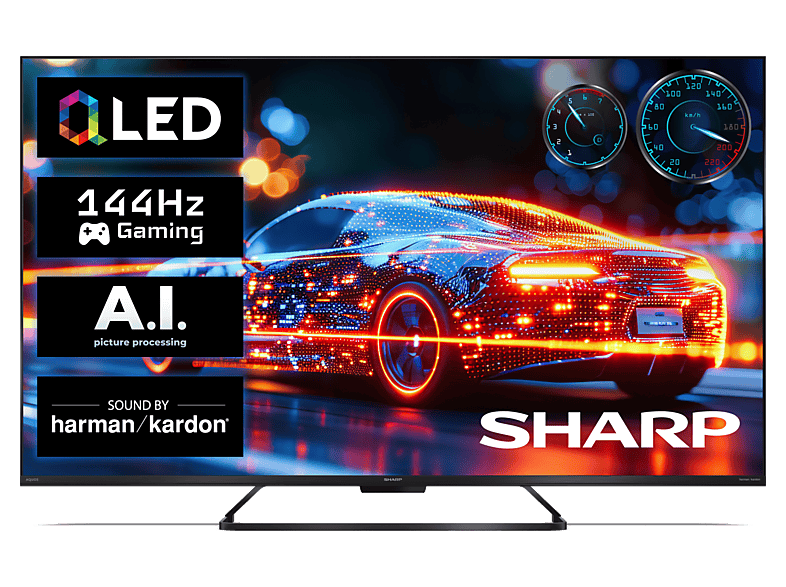 Telewizor QLED SHARP 50HR8465E 50" 4K 144Hz Google TV Dolby Vision IQ Czarny