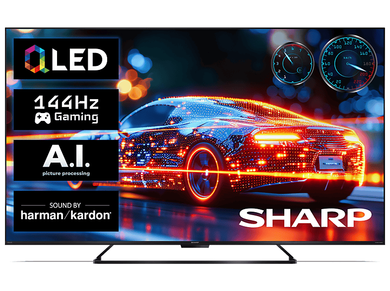 Telewizor QLED SHARP 65HR8465E 65" 4K 144Hz Google TV Dolby Vision IQ Czarny