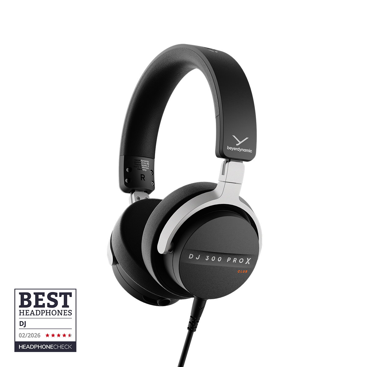BEYERDYNAMIC DJ 300 PRO X CLUB vezetékes professzionális fejhallgató, 3,5mm jack, fekete (232263)