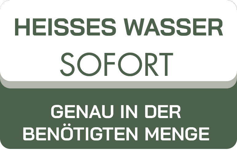 Heißes Wasser sofort, genau in der benötigten Menge.