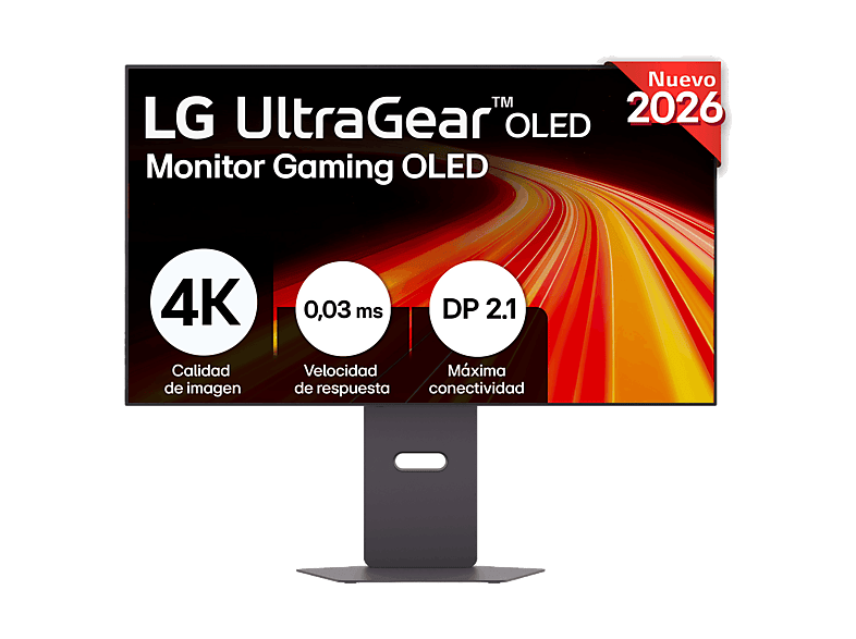 Monitor gaming - LG 32GX870B-B, 32 " UHD 4K, 60Hz, 0.03 ms, OLED, Altura Ajustable, Altavoces integrados, Negro