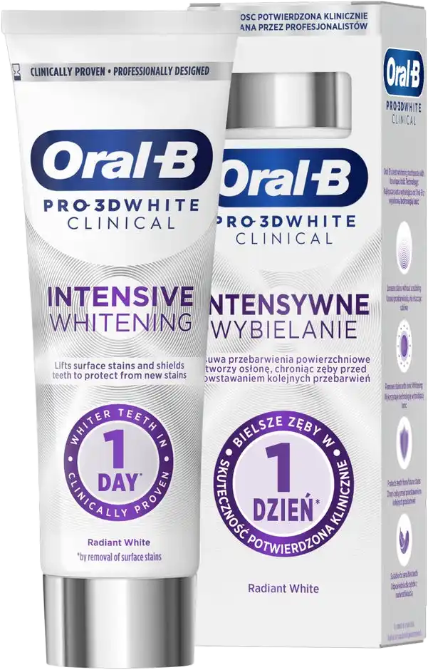 ORAL-B Pro 3D White Clinical Radiant Fogkrém, 75 ml