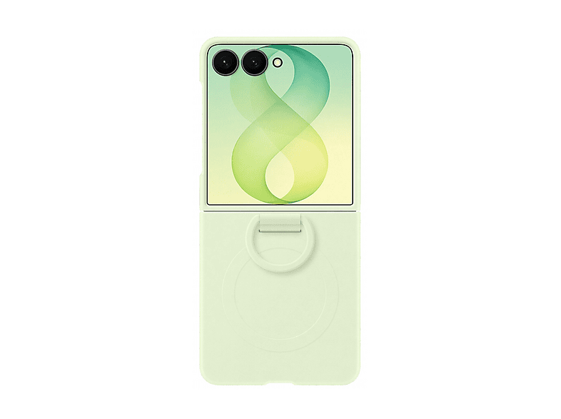 SAMSUNG Silicone Ring Magnet Case COVER per Samsung Galaxy Z Flip8, Verde