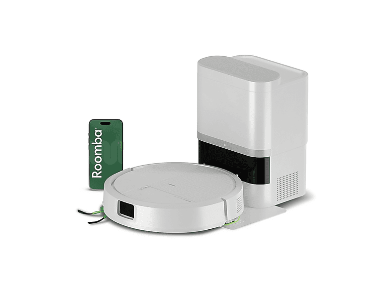 ROBOT ASPIRAPOLVERE IROBOT ROOMBA 115 COMBO + BASE, Potenza 120 W, Lavapavimenti, Autonomia fino a 120 min, Sensore di superficie, Spazzola laterale, Base di carica, White