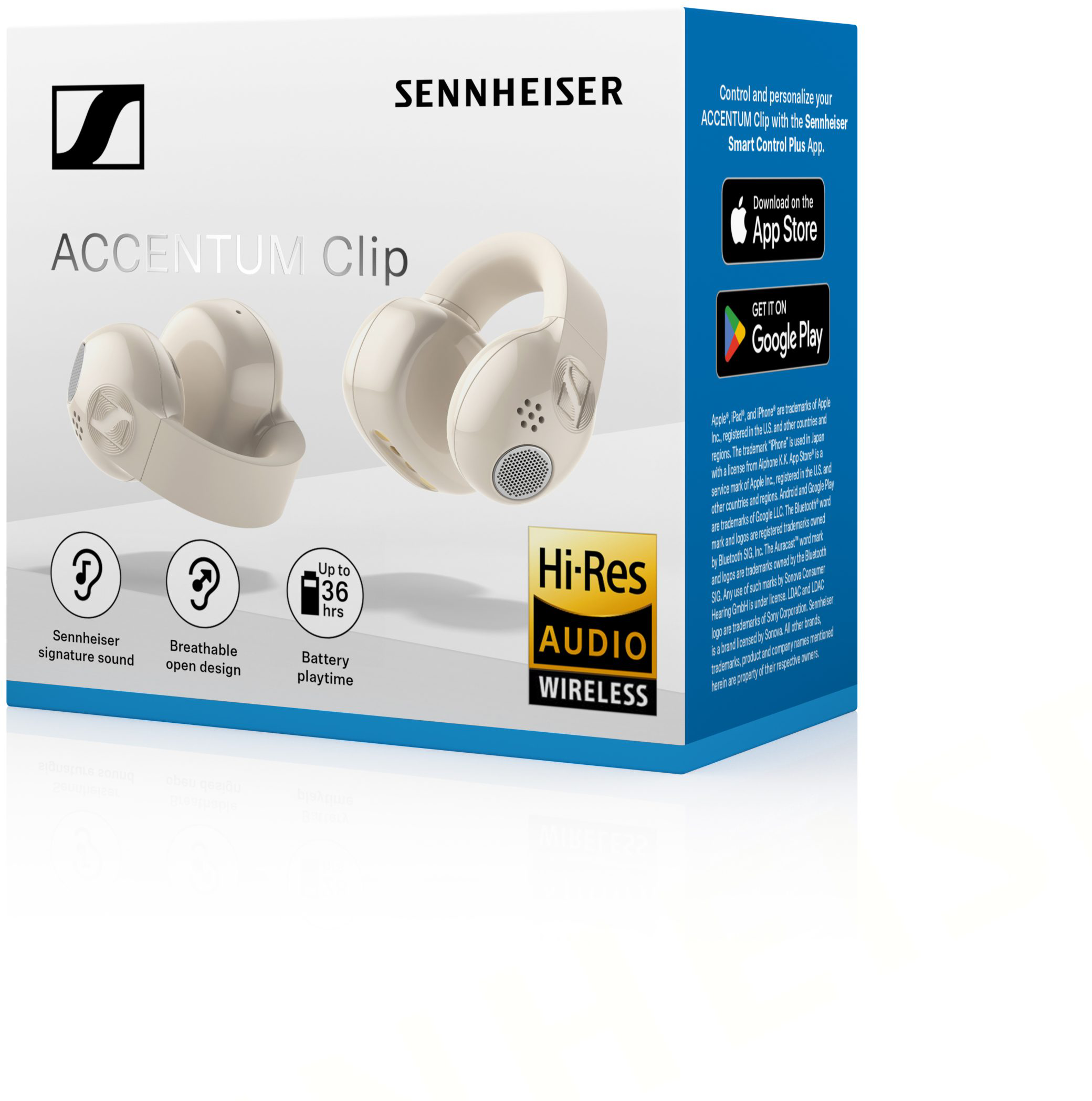 Sennheiser ACCENTUM Clip fejhallgató, Hi-Res Audio Wireless, akár 36 óra akkumulátor.