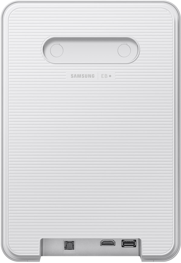 Fehér Samsung EB egység bordázott hátlappal és portokkal.