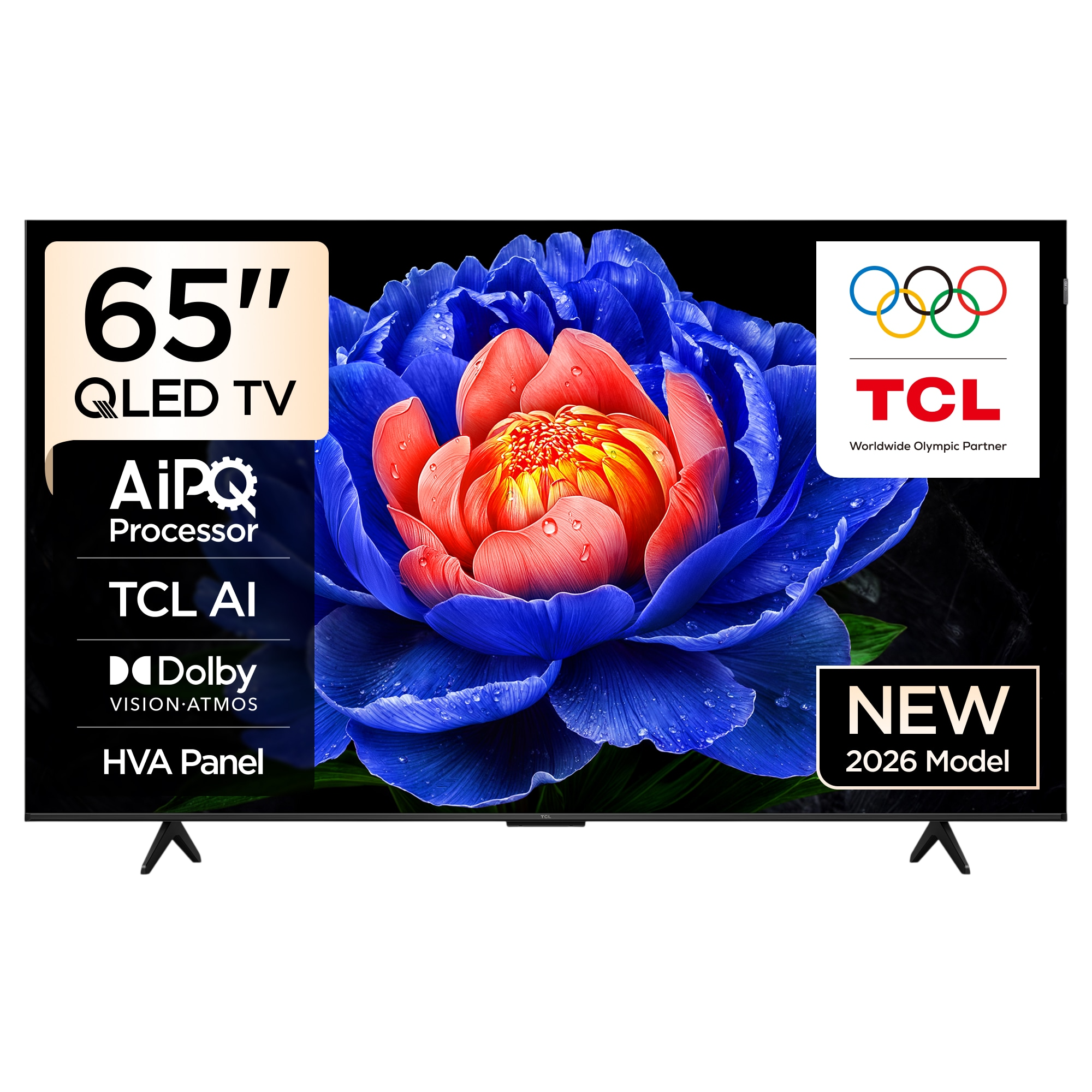 TCL 65" QLED TV, AIPQ İşlemci, Dolby Vision, Atmos, HVA Panel.
