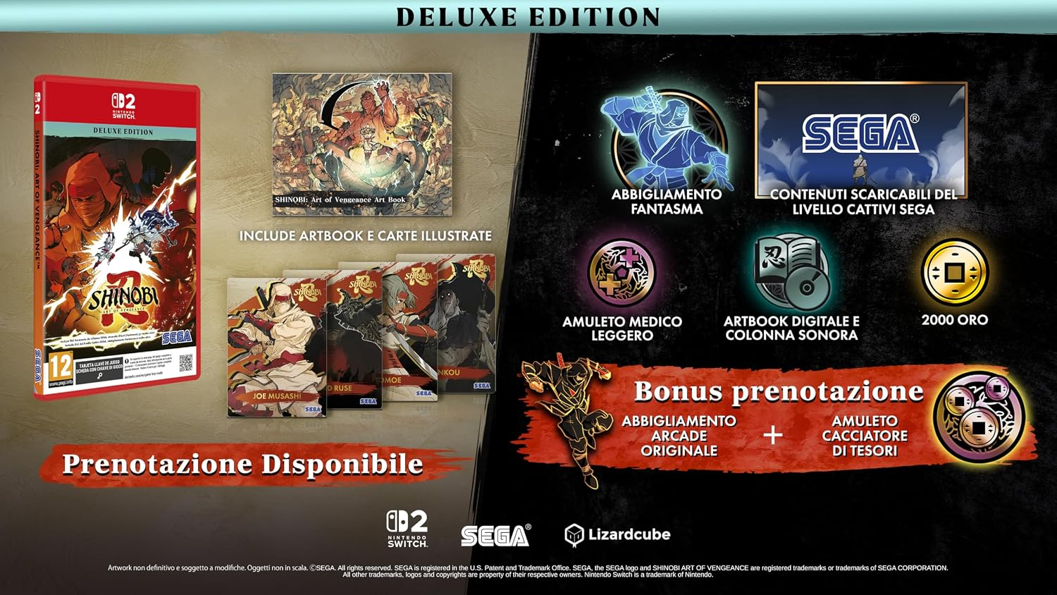 Edizione Deluxe di Shinobi: Art of Vengeance per Nintendo Switch con bonus.