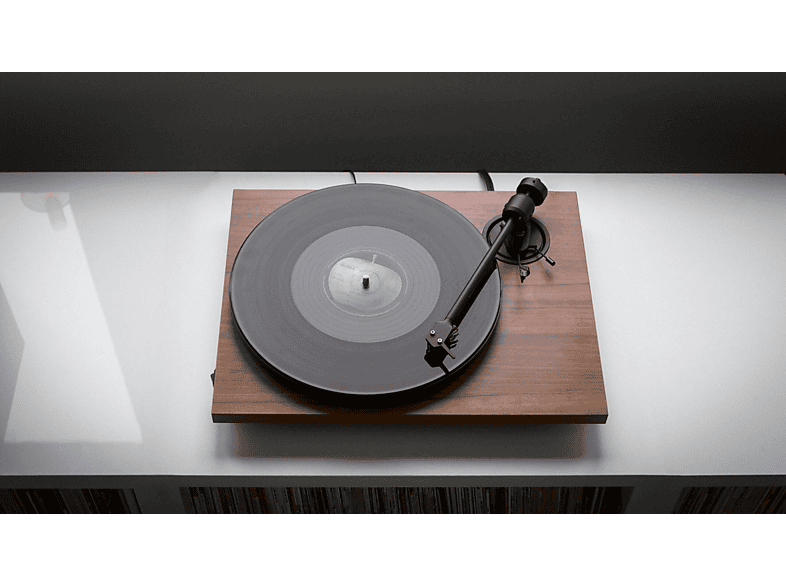 Pro-Ject E1.2 BT Manueller Audiophiler Plug & Play Einsteiger Plattenspieler mit Bluetooth und Pick it MM E Tonabnehmer, Walnuss — Foto 3 von 3