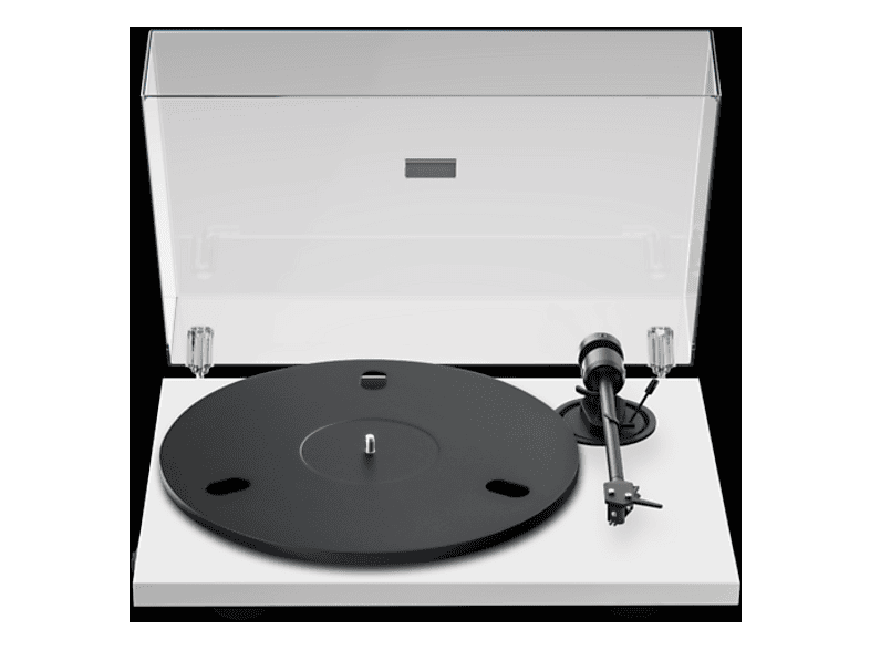 Pro-Ject E1.2 Phono Manueller Audiophiler Plug & Play Einsteiger Plattenspieler mit PHONO Vorverstärker und Pick it MM E Tonabnehmer, Matt Weiß — Foto 2 von 5