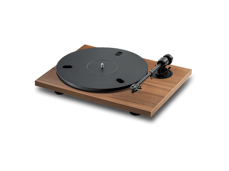Pro-Ject E1.2 Phono Manueller Audiophiler Plug & Play Einsteiger Plattenspieler mit PHONO Vorverstärker und Pick it MM E Tonabnehmer, Walnuss